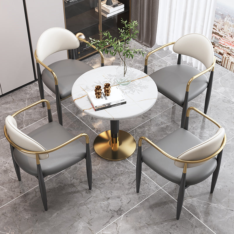 Modern Style Dining Chair Leather Open Back Arm Chair for Dining Room Clearhalo 'Dining Chairs' 'Dining Tables & Seating' 'dining_chair' 'furn' 'furn_dining_chair' 'Furniture' 'Kitchen & Dining Furniture' 5186511