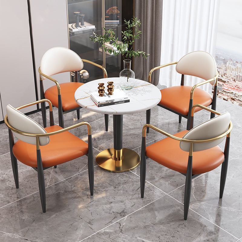 Modern Style Dining Chair Leather Open Back Arm Chair for Dining Room Clearhalo 'Dining Chairs' 'Dining Tables & Seating' 'dining_chair' 'furn' 'furn_dining_chair' 'Furniture' 'Kitchen & Dining Furniture' 5186518