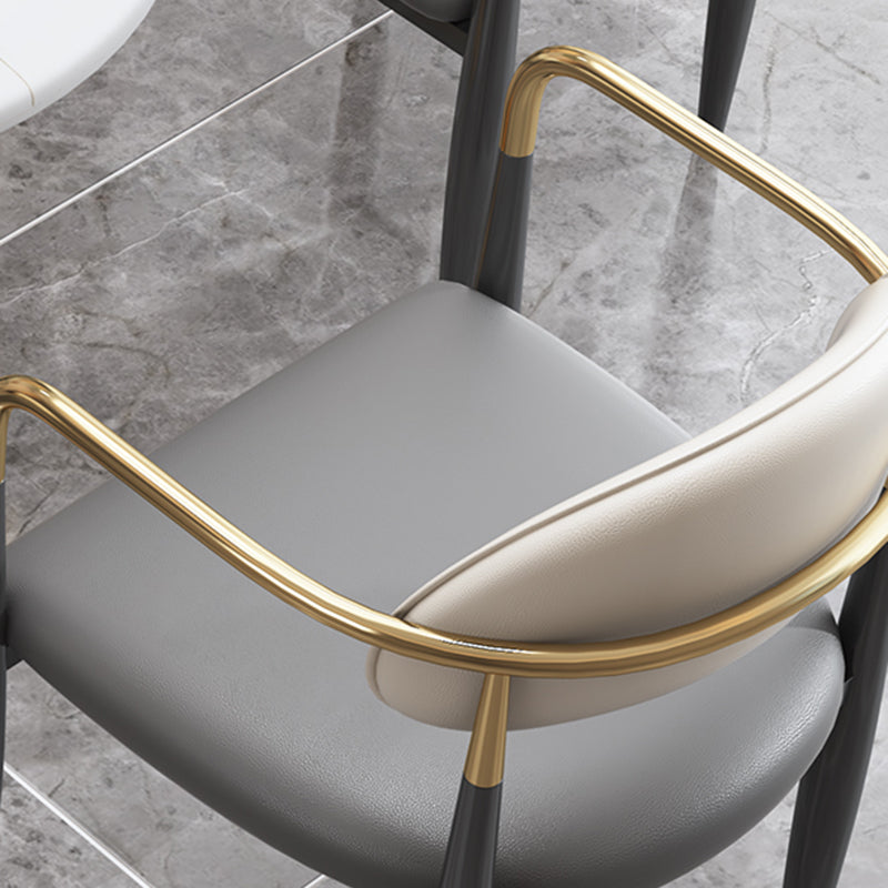 Modern Style Dining Chair Leather Open Back Arm Chair for Dining Room Clearhalo 'Dining Chairs' 'Dining Tables & Seating' 'dining_chair' 'furn' 'furn_dining_chair' 'Furniture' 'Kitchen & Dining Furniture' 5186525