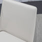 Chaises latérales de salle à manger en cuir contemporain chaise arrière solide sans arme pour cuisine