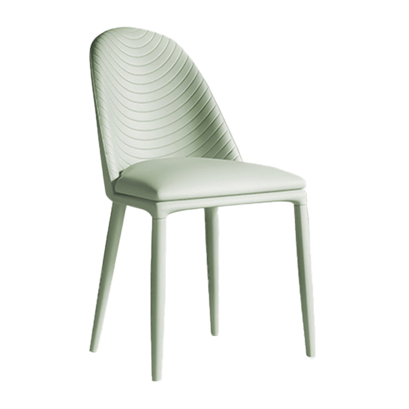 Contemporary Metal Dining Chair Dining Armless Chair for Restaurant Use Light Green 1 Piece Clearhalo 'Dining Chairs' 'Dining Tables & Seating' 'dining_chair' 'furn' 'furn_dining_chair' 'Furniture' 'Kitchen & Dining Furniture' 5186614