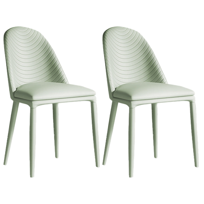 Contemporary Metal Dining Chair Dining Armless Chair for Restaurant Use Light Green 2 Piece Set Clearhalo 'Dining Chairs' 'Dining Tables & Seating' 'dining_chair' 'furn' 'furn_dining_chair' 'Furniture' 'Kitchen & Dining Furniture' 5186615