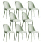 Contemporary Metal Dining Chair Dining Armless Chair for Restaurant Use Light Green 8 Piece Set Clearhalo 'Dining Chairs' 'Dining Tables & Seating' 'dining_chair' 'furn' 'furn_dining_chair' 'Furniture' 'Kitchen & Dining Furniture' 5186618