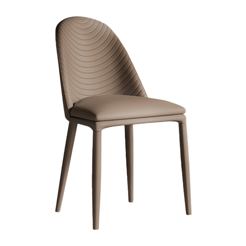 Contemporary Metal Dining Chair Dining Armless Chair for Restaurant Use Coffee 1 Piece Clearhalo 'Dining Chairs' 'Dining Tables & Seating' 'dining_chair' 'furn' 'furn_dining_chair' 'Furniture' 'Kitchen & Dining Furniture' 5186619