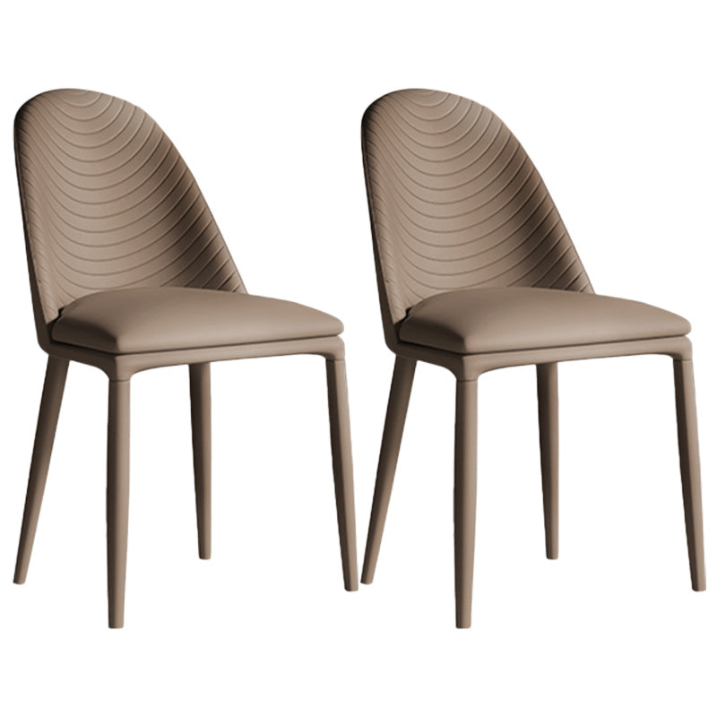 Contemporary Metal Dining Chair Dining Armless Chair for Restaurant Use Coffee 2 Piece Set Clearhalo 'Dining Chairs' 'Dining Tables & Seating' 'dining_chair' 'furn' 'furn_dining_chair' 'Furniture' 'Kitchen & Dining Furniture' 5186620
