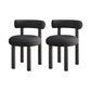Contemporary Velvet Dining Armless Chair Metal Dining Chairs for Home Use Black 2 Piece Set Clearhalo 'Dining Chairs' 'Dining Tables & Seating' 'dining_chair' 'furn' 'furn_dining_chair' 'Furniture' 'Kitchen & Dining Furniture' 5186636