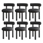Contemporary Velvet Dining Armless Chair Metal Dining Chairs for Home Use Black 6 Piece Set Clearhalo 'Dining Chairs' 'Dining Tables & Seating' 'dining_chair' 'furn' 'furn_dining_chair' 'Furniture' 'Kitchen & Dining Furniture' 5186640