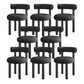 Contemporary Velvet Dining Armless Chair Metal Dining Chairs for Home Use Black 8 Piece Set Clearhalo 'Dining Chairs' 'Dining Tables & Seating' 'dining_chair' 'furn' 'furn_dining_chair' 'Furniture' 'Kitchen & Dining Furniture' 5186641