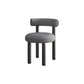 Contemporary Velvet Dining Armless Chair Metal Dining Chairs for Home Use Dark Gray 1 Piece Clearhalo 'Dining Chairs' 'Dining Tables & Seating' 'dining_chair' 'furn' 'furn_dining_chair' 'Furniture' 'Kitchen & Dining Furniture' 5186643