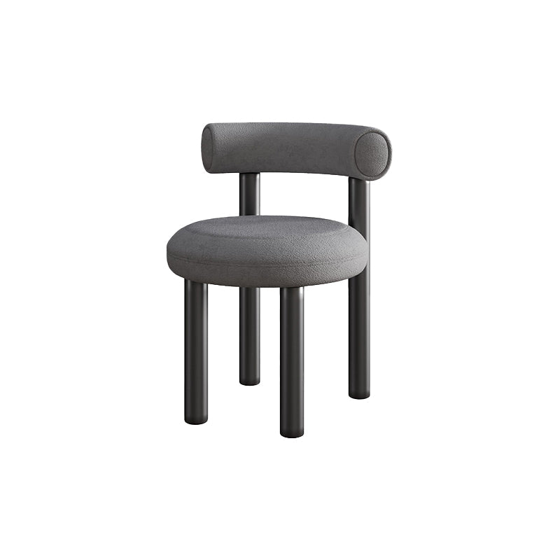 Contemporary Velvet Dining Armless Chair Metal Dining Chairs for Home Use Dark Gray 1 Piece Clearhalo 'Dining Chairs' 'Dining Tables & Seating' 'dining_chair' 'furn' 'furn_dining_chair' 'Furniture' 'Kitchen & Dining Furniture' 5186643