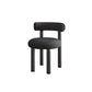 Contemporary Velvet Dining Armless Chair Metal Dining Chairs for Home Use Black 1 Piece Clearhalo 'Dining Chairs' 'Dining Tables & Seating' 'dining_chair' 'furn' 'furn_dining_chair' 'Furniture' 'Kitchen & Dining Furniture' 5186644