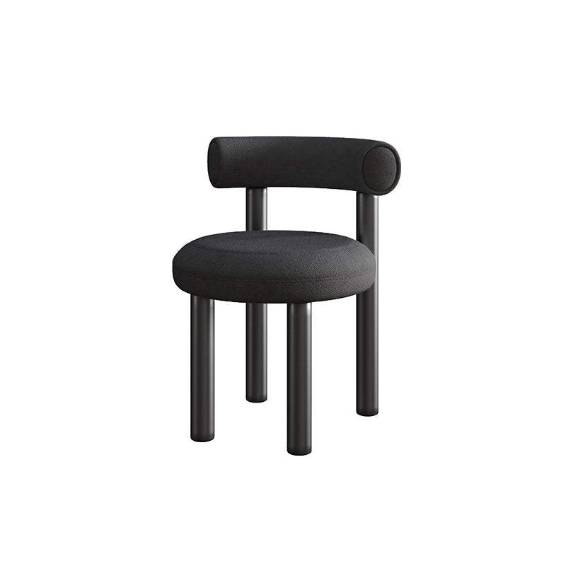 Contemporary Velvet Dining Armless Chair Metal Dining Chairs for Home Use Black 1 Piece Clearhalo 'Dining Chairs' 'Dining Tables & Seating' 'dining_chair' 'furn' 'furn_dining_chair' 'Furniture' 'Kitchen & Dining Furniture' 5186644