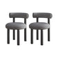 Contemporary Velvet Dining Armless Chair Metal Dining Chairs for Home Use Dark Gray 2 Piece Set Clearhalo 'Dining Chairs' 'Dining Tables & Seating' 'dining_chair' 'furn' 'furn_dining_chair' 'Furniture' 'Kitchen & Dining Furniture' 5186645