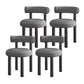 Contemporary Velvet Dining Armless Chair Metal Dining Chairs for Home Use Dark Gray 4 Piece Set Clearhalo 'Dining Chairs' 'Dining Tables & Seating' 'dining_chair' 'furn' 'furn_dining_chair' 'Furniture' 'Kitchen & Dining Furniture' 5186646