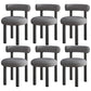 Contemporary Velvet Dining Armless Chair Metal Dining Chairs for Home Use Dark Gray 6 Piece Set Clearhalo 'Dining Chairs' 'Dining Tables & Seating' 'dining_chair' 'furn' 'furn_dining_chair' 'Furniture' 'Kitchen & Dining Furniture' 5186647