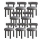 Contemporary Velvet Dining Armless Chair Metal Dining Chairs for Home Use Dark Gray 8 Piece Set Clearhalo 'Dining Chairs' 'Dining Tables & Seating' 'dining_chair' 'furn' 'furn_dining_chair' 'Furniture' 'Kitchen & Dining Furniture' 5186648