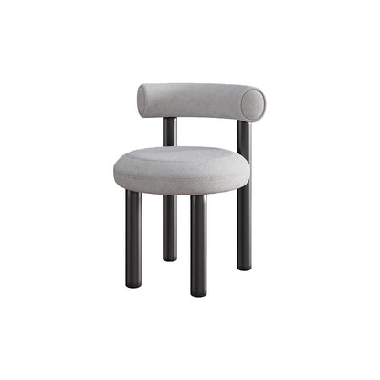 Contemporary Velvet Dining Armless Chair Metal Dining Chairs for Home Use Light Gray 1 Piece Clearhalo 'Dining Chairs' 'Dining Tables & Seating' 'dining_chair' 'furn' 'furn_dining_chair' 'Furniture' 'Kitchen & Dining Furniture' 5186649