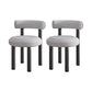 Contemporary Velvet Dining Armless Chair Metal Dining Chairs for Home Use Light Gray 2 Piece Set Clearhalo 'Dining Chairs' 'Dining Tables & Seating' 'dining_chair' 'furn' 'furn_dining_chair' 'Furniture' 'Kitchen & Dining Furniture' 5186650