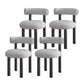 Contemporary Velvet Dining Armless Chair Metal Dining Chairs for Home Use Light Gray 4 Piece Set Clearhalo 'Dining Chairs' 'Dining Tables & Seating' 'dining_chair' 'furn' 'furn_dining_chair' 'Furniture' 'Kitchen & Dining Furniture' 5186651
