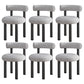 Contemporary Velvet Dining Armless Chair Metal Dining Chairs for Home Use Light Gray 6 Piece Set Clearhalo 'Dining Chairs' 'Dining Tables & Seating' 'dining_chair' 'furn' 'furn_dining_chair' 'Furniture' 'Kitchen & Dining Furniture' 5186652