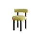 Contemporary Velvet Dining Armless Chair Metal Dining Chairs for Home Use Yellow 1 Piece Clearhalo 'Dining Chairs' 'Dining Tables & Seating' 'dining_chair' 'furn' 'furn_dining_chair' 'Furniture' 'Kitchen & Dining Furniture' 5186654