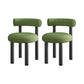 Contemporary Velvet Dining Armless Chair Metal Dining Chairs for Home Use Green 2 Piece Set Clearhalo 'Dining Chairs' 'Dining Tables & Seating' 'dining_chair' 'furn' 'furn_dining_chair' 'Furniture' 'Kitchen & Dining Furniture' 5186660