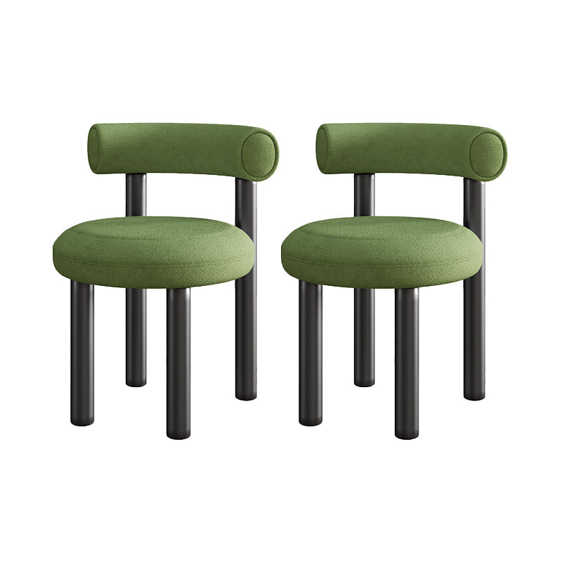 Contemporary Velvet Dining Armless Chair Metal Dining Chairs for Home Use Green 2 Piece Set Clearhalo 'Dining Chairs' 'Dining Tables & Seating' 'dining_chair' 'furn' 'furn_dining_chair' 'Furniture' 'Kitchen & Dining Furniture' 5186660