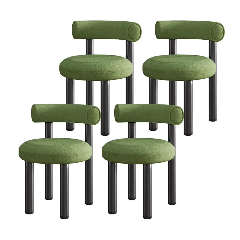 Contemporary Velvet Dining Armless Chair Metal Dining Chairs for Home Use Green 4 Piece Set Clearhalo 'Dining Chairs' 'Dining Tables & Seating' 'dining_chair' 'furn' 'furn_dining_chair' 'Furniture' 'Kitchen & Dining Furniture' 5186661