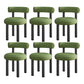 Contemporary Velvet Dining Armless Chair Metal Dining Chairs for Home Use Green 6 Piece Set Clearhalo 'Dining Chairs' 'Dining Tables & Seating' 'dining_chair' 'furn' 'furn_dining_chair' 'Furniture' 'Kitchen & Dining Furniture' 5186662
