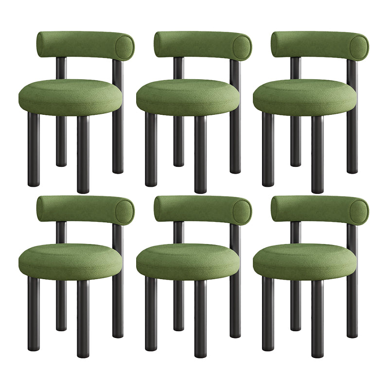 Contemporary Velvet Dining Armless Chair Metal Dining Chairs for Home Use Green 6 Piece Set Clearhalo 'Dining Chairs' 'Dining Tables & Seating' 'dining_chair' 'furn' 'furn_dining_chair' 'Furniture' 'Kitchen & Dining Furniture' 5186662