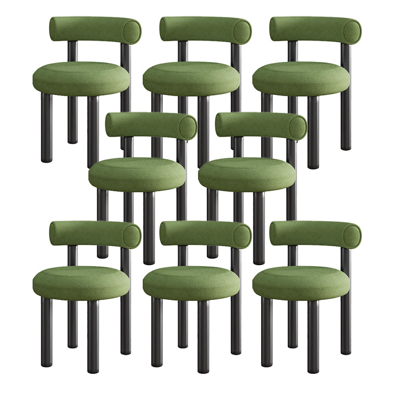 Contemporary Velvet Dining Armless Chair Metal Dining Chairs for Home Use Green 8 Piece Set Clearhalo 'Dining Chairs' 'Dining Tables & Seating' 'dining_chair' 'furn' 'furn_dining_chair' 'Furniture' 'Kitchen & Dining Furniture' 5186663