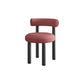 Contemporary Velvet Dining Armless Chair Metal Dining Chairs for Home Use Dark Pink 1 Piece Clearhalo 'Dining Chairs' 'Dining Tables & Seating' 'dining_chair' 'furn' 'furn_dining_chair' 'Furniture' 'Kitchen & Dining Furniture' 5186664