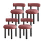 Contemporary Velvet Dining Armless Chair Metal Dining Chairs for Home Use Dark Pink 4 Piece Set Clearhalo 'Dining Chairs' 'Dining Tables & Seating' 'dining_chair' 'furn' 'furn_dining_chair' 'Furniture' 'Kitchen & Dining Furniture' 5186666