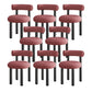 Contemporary Velvet Dining Armless Chair Metal Dining Chairs for Home Use Dark Pink 8 Piece Set Clearhalo 'Dining Chairs' 'Dining Tables & Seating' 'dining_chair' 'furn' 'furn_dining_chair' 'Furniture' 'Kitchen & Dining Furniture' 5186668