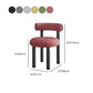 Contemporary Velvet Dining Armless Chair Metal Dining Chairs for Home Use Clearhalo 'Dining Chairs' 'Dining Tables & Seating' 'dining_chair' 'furn' 'furn_dining_chair' 'Furniture' 'Kitchen & Dining Furniture' 5186669