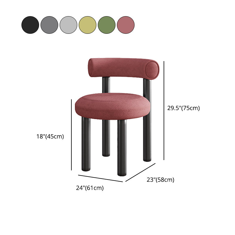 Contemporary Velvet Dining Armless Chair Metal Dining Chairs for Home Use Clearhalo 'Dining Chairs' 'Dining Tables & Seating' 'dining_chair' 'furn' 'furn_dining_chair' 'Furniture' 'Kitchen & Dining Furniture' 5186669