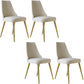 Chaise scandinave à dossier solide sans accoudoirs, pour la maison, chaise d'appoint en cuir pour salle à manger