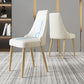 Chaise scandinave à dossier solide sans accoudoirs, pour la maison, chaise d'appoint en cuir pour salle à manger