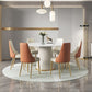 Chaise scandinave à dossier solide sans accoudoirs, pour la maison, chaise d'appoint en cuir pour salle à manger