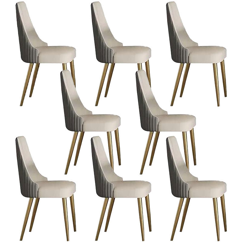 Chaise scandinave à dossier solide sans accoudoirs, pour la maison, chaise d'appoint en cuir pour salle à manger