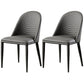 Chaises latérales de salle à manger en cuir moderne