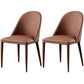 Chaises latérales de salle à manger en cuir moderne