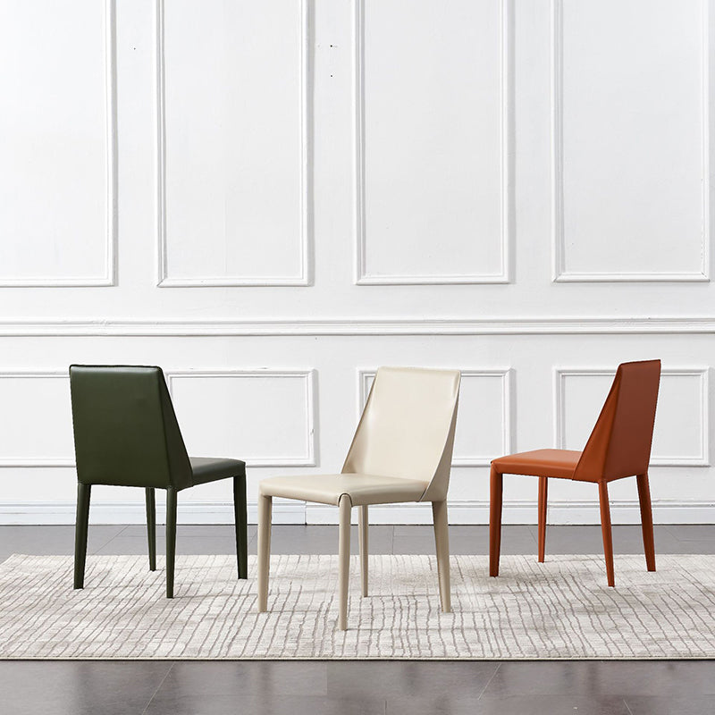 Contemporary Leather Dining Chair Armless Dining Chair for Home Use Clearhalo 'Dining Chairs' 'Dining Tables & Seating' 'dining_chair' 'furn' 'furn_dining_chair' 'Furniture' 'Kitchen & Dining Furniture' 5186733