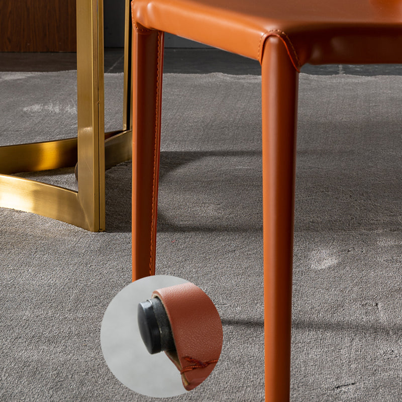 Contemporary Leather Dining Chair Armless Dining Chair for Home Use Clearhalo 'Dining Chairs' 'Dining Tables & Seating' 'dining_chair' 'furn' 'furn_dining_chair' 'Furniture' 'Kitchen & Dining Furniture' 5186743