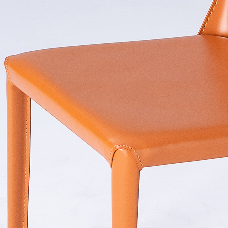 Contemporary Leather Dining Chair Armless Dining Chair for Home Use Clearhalo 'Dining Chairs' 'Dining Tables & Seating' 'dining_chair' 'furn' 'furn_dining_chair' 'Furniture' 'Kitchen & Dining Furniture' 5186745