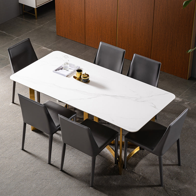 Contemporary Leather Dining Chair Armless Dining Chair for Home Use Clearhalo 'Dining Chairs' 'Dining Tables & Seating' 'dining_chair' 'furn' 'furn_dining_chair' 'Furniture' 'Kitchen & Dining Furniture' 5186752