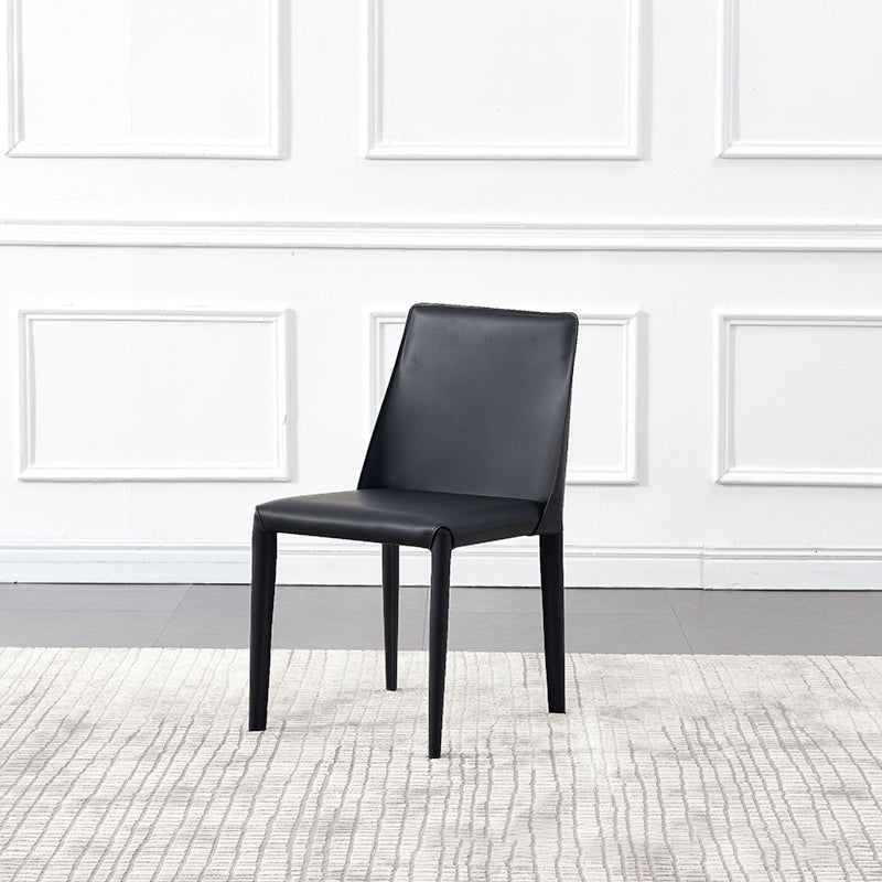 Contemporary Leather Dining Chair Armless Dining Chair for Home Use Clearhalo 'Dining Chairs' 'Dining Tables & Seating' 'dining_chair' 'furn' 'furn_dining_chair' 'Furniture' 'Kitchen & Dining Furniture' 5186755