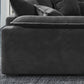Contemporary Grey Loose Back Sofa & Chaise Pillow Top Arm Sofa - 29.92" H
