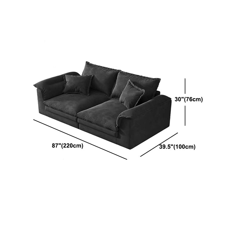 Zeitgenössischer grauer Loose Back Sofa & Chaise Kissen obere Armsofa - 29,92 "H