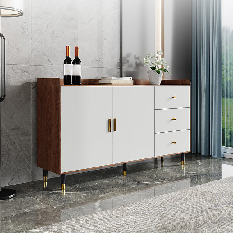 3-Drawer Dining Server Solid Wood and Manufactured Wood Cabinets Server Clearhalo 'buffet_sideboard' 'Buffets & Sideboards' 'furn' 'furn_buffet_sideboard' 'Furniture' 'Kitchen & Dining Furniture' 5190014